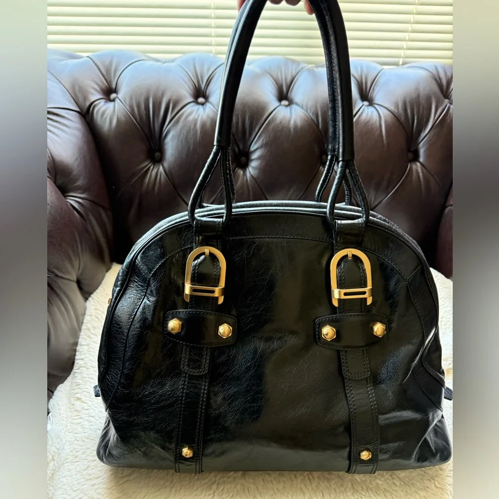 Bally Oversize Tamara 
Elegant Black Leather EUC Big Mama of Bags - Picture 3 of 12